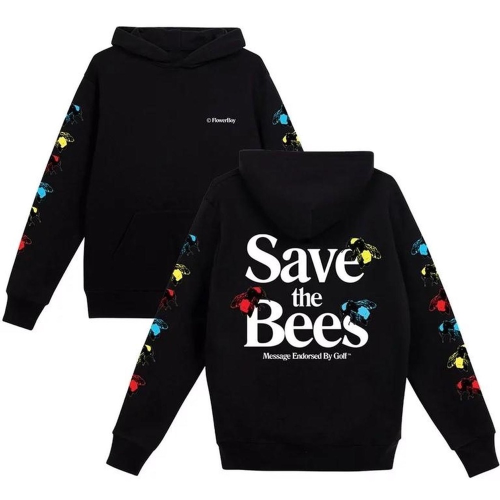 SAVE THE BEES HOODIE by GOLF WANG, Black, Size Medium. Never worn like NEW